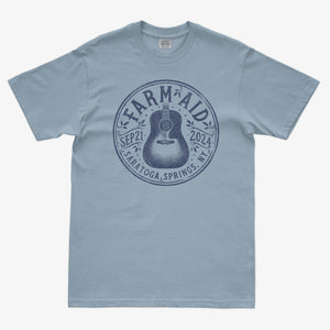 Farm Aid 2024 Guitar Circle Tee – Chambray Blue