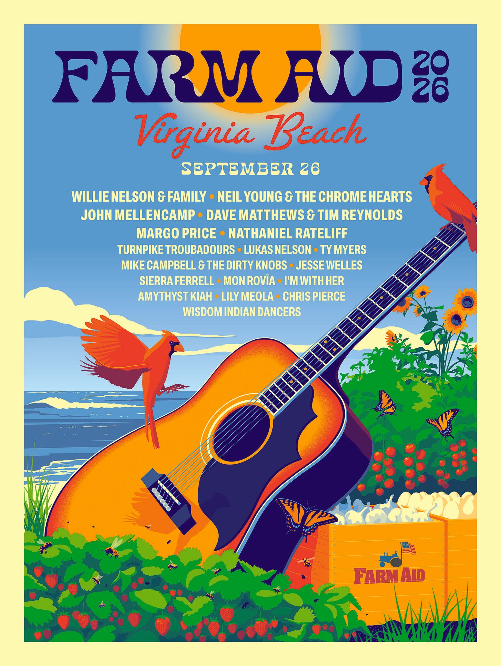 Farm Aid 2026 Festival Lineup Poster