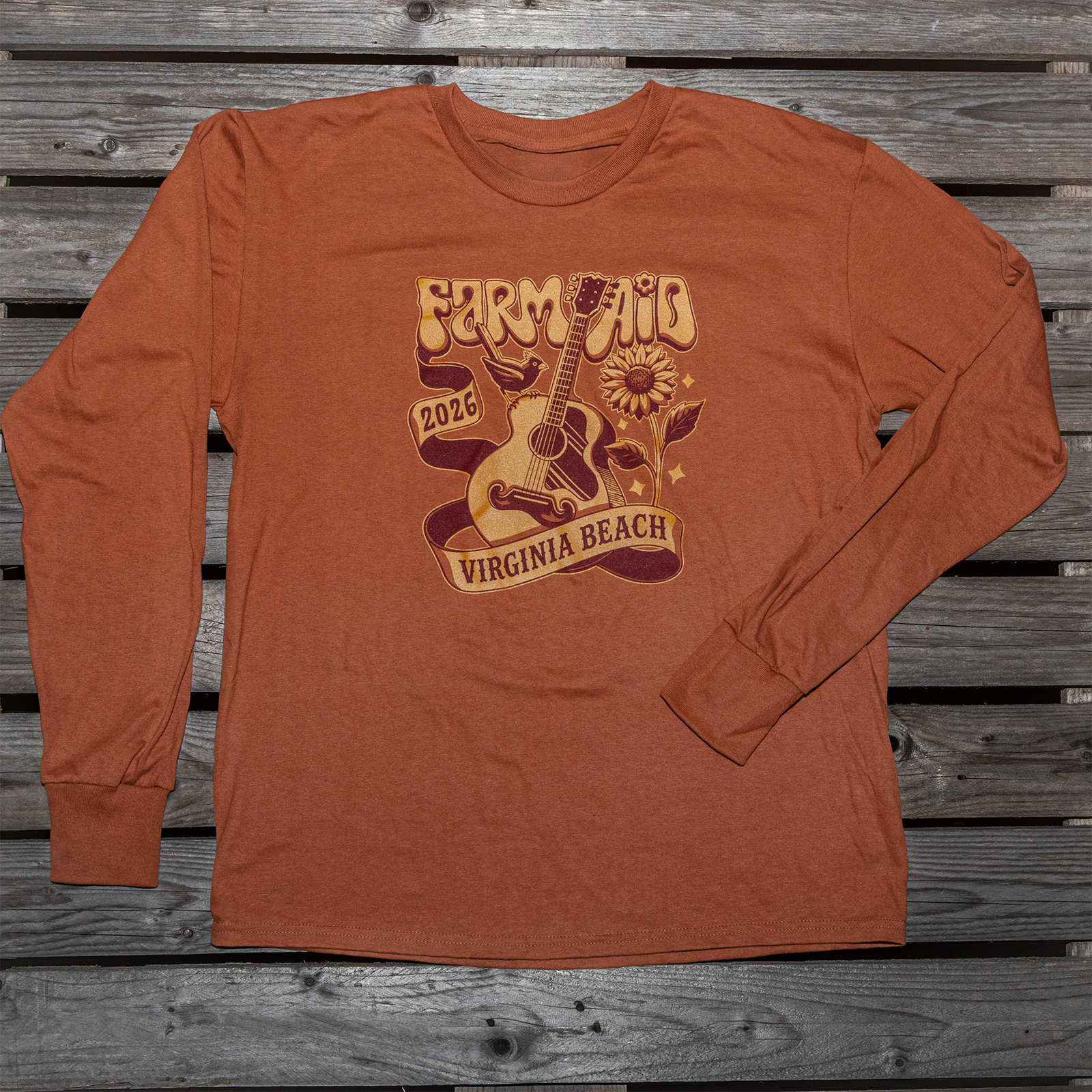 Farm Aid 2026 Guitar Tattoo Organic Tee