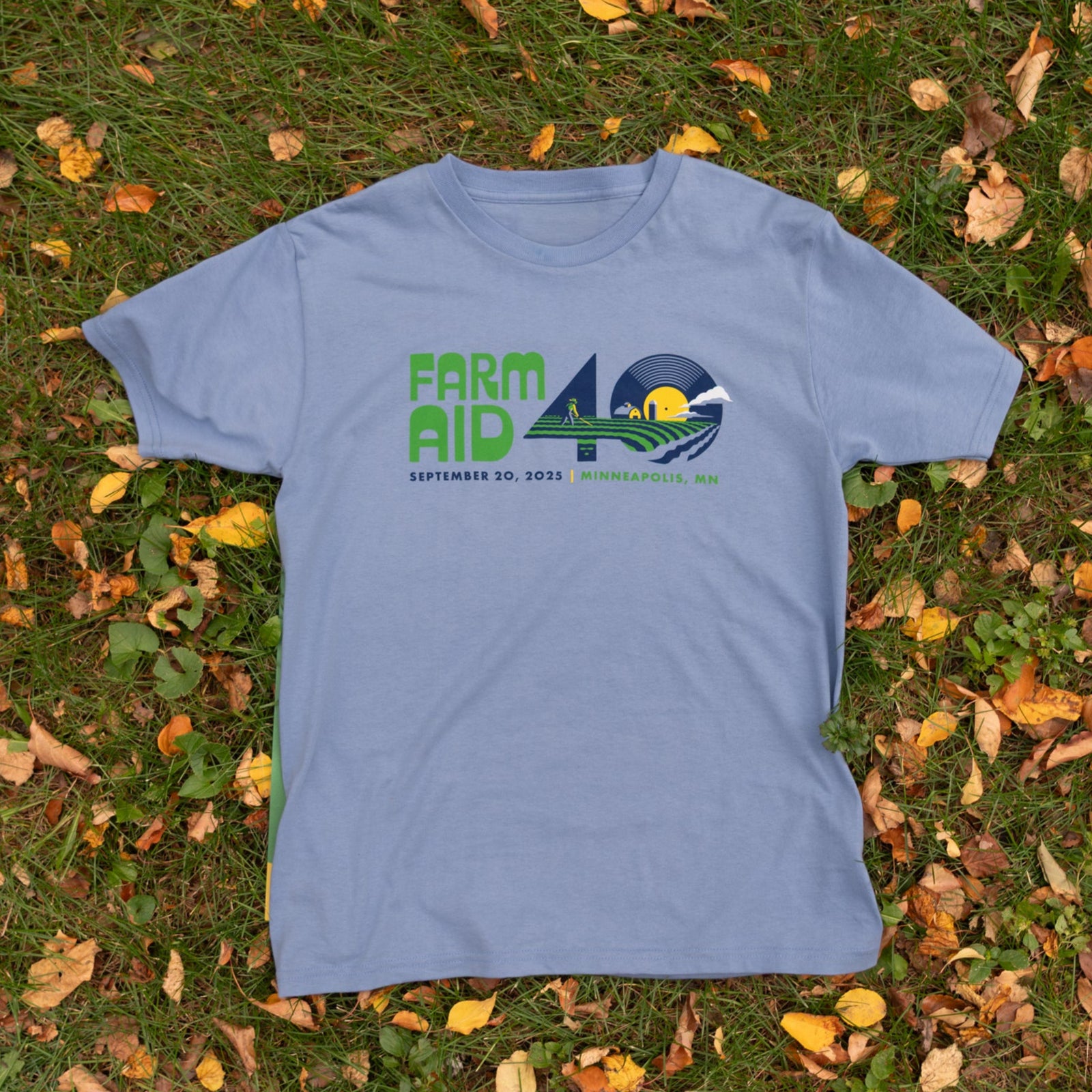 Farm Aid 40 Festival Logo Organic Tee