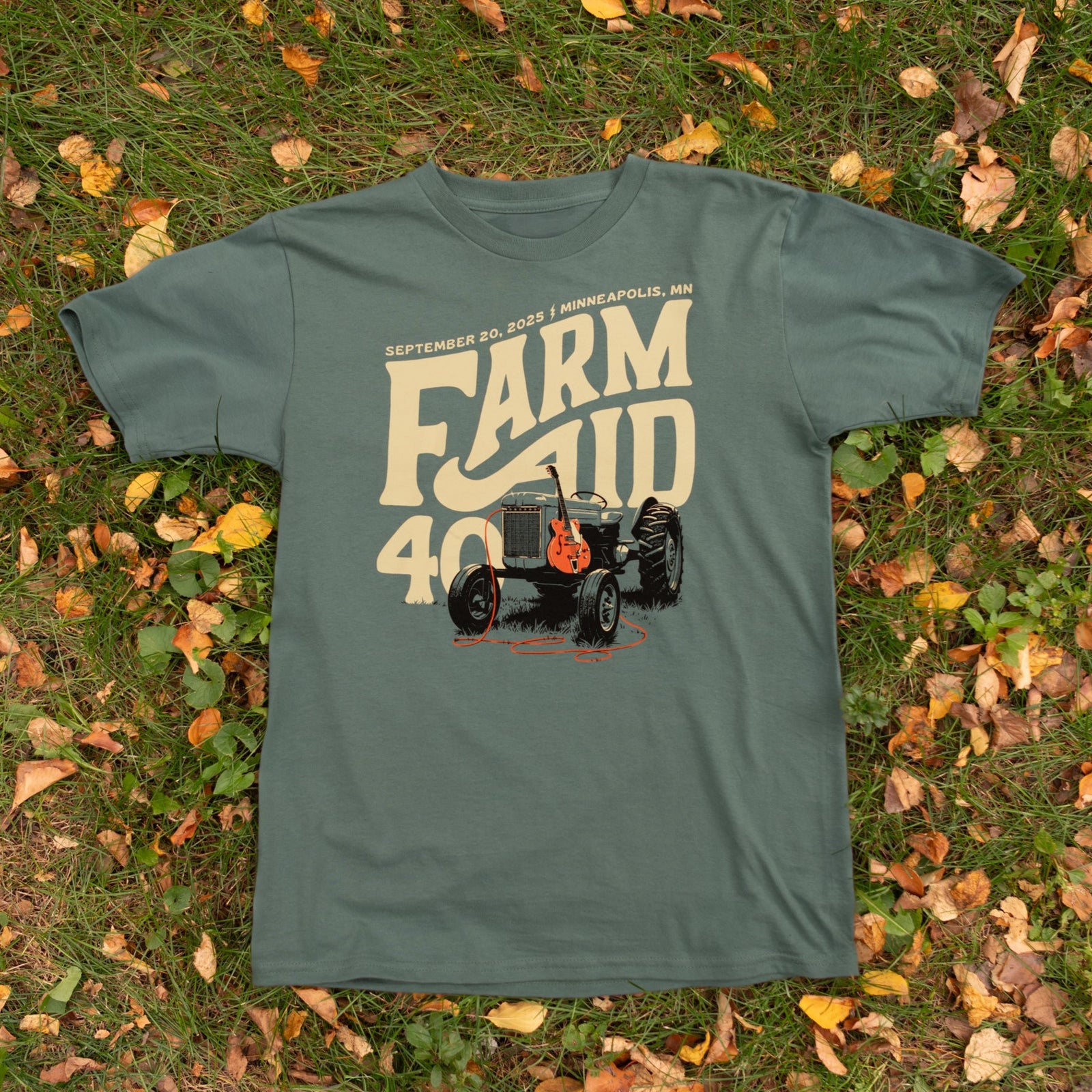 Farm Aid 40 Tractor Amp Organic Tee