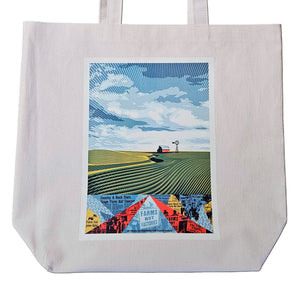 "Farms Not Factories" Tote from Shepard Fairey