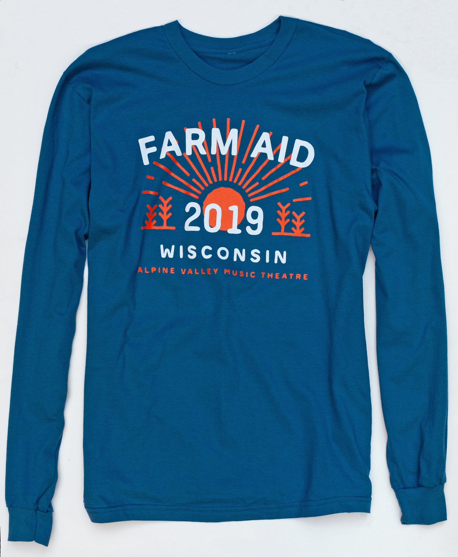 Farm Aid 2019 Blue Sunrise Long Sleeve Tee (Unisex)